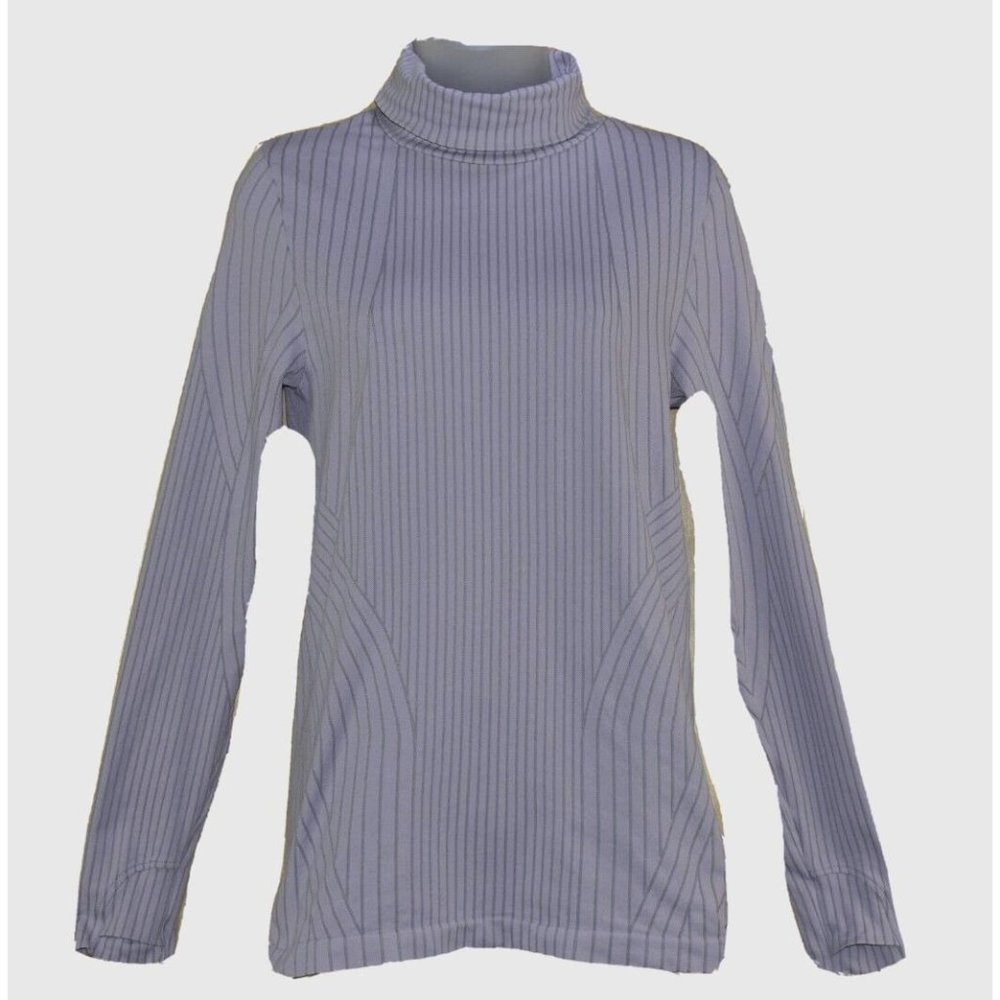 Athleta Ribbed Turtleneck Long Sleeve Top - Light Lavender